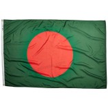 bangladesh flag nylon solarguard NYL-Glo, 4x6 pies, 100% hecho en china según las especificaciones oficiales de diseño de las naciones unidas