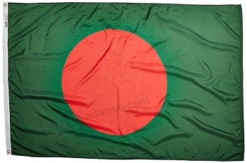 bangladesh flag nylon solarguard NYL-Glo, 4x6 ft, 100% made in china to official united nations design specifications