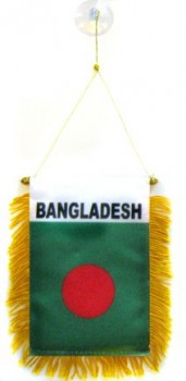 bangladesh mini banner 6 '' x 4 '' - bangladeshi wimpel 15 x 10 cm - mini banner 4 x 6 zoll saugnapf aufhänger