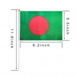 bangladesch flagge bangladeschi flagge stick flagge kleine miniflagge 50er pack runde oben nationale länderflaggen