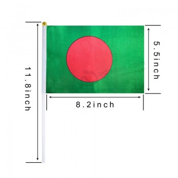 Bangladesh Flag Bangladeshi Flag Stick Flag Small Mini Flag 50 Pack Round Top National Country Flags