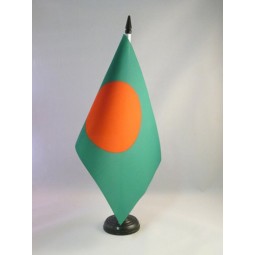 Bangladesh tafelvlag 5 '' x 8 '' - Bengaalse bureauvlag 21 x 14 cm - zwarte plastic stok en voet