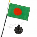 garantía de calidad colores brillantes bandera de mesa de bangladesh de poliéster