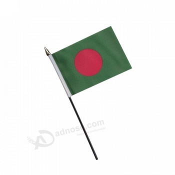 スポーツイベント安い小さなバングラデシュの手を振る旗