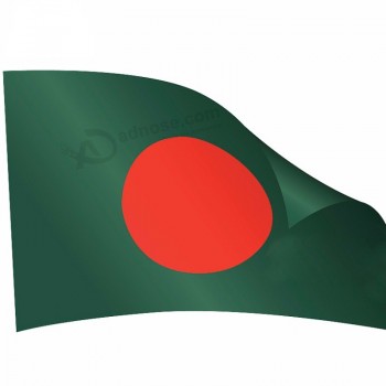 Venta caliente bajo precio 3x5ft 100% poliéster bandera de bangladesh