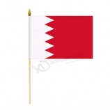 bandera de mano mini bahrein con asta de plástico