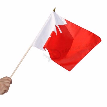 bandera nacional de la mano de bahrein bandera de palo de país de bahrein