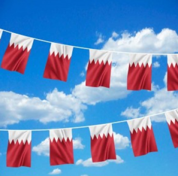 decorative polyester bahrain country bunting flag