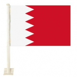 Factory directly selling car window Bahrain flag with plastic pole