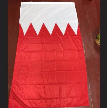трафаретная печать 110gsm вязаный полиэстер флаг страны бахрейн