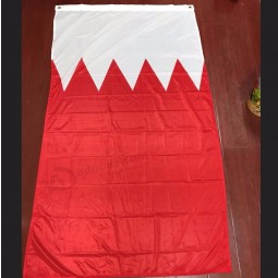 Siebdruck 110gsm gestrickte Polyester-Bahrain-Landesflagge