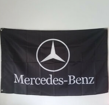 Benz Motors Logo Flag 3' X 5' Outdoor Benz Auto Banner