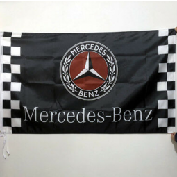 Knitted Polyester Benz Logo Banner Benz Advertising Flag