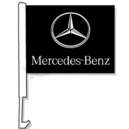 bandeira de carro benz impresso bandeira de poliéster janela de carro benz de poliéster