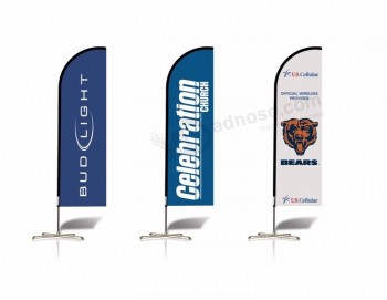 Advertising Custom Logo Design Feather Beach Flag