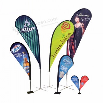 Factory Tear Drop Beach Flags For Advertising