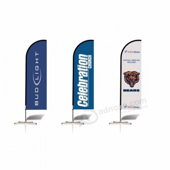knife advertising wind sail beach flags with poles