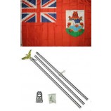 3x5 Bermuda Flagge Aluminium Stange Kit Set Farbe und UV verblassen am besten Garten Outdor Dekor resistent Canvas Header und Polyester-Material