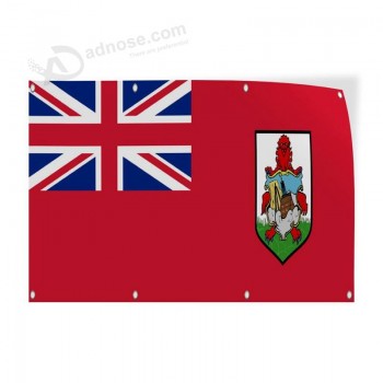 etiqueta engomada de la etiqueta engomada tamaños múltiples bandera de Bermudas Rojo azul países bandera de Bermudas signo de la tienda al aire libre Rojo - 54inx36in, Juego de 2