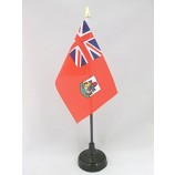 bandeira de mesa bermuda 4 '' x 6 '' - bandeira de mesa bermudense 15 x 10 cm - ponta de lança dourada