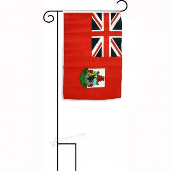 wholesale custom bermuda sleeved polyester flag with garden stand