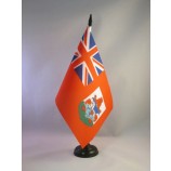bandeira de mesa bermuda 5 '' x 8 '' - bandeira de mesa bermudense 21 x 14 cm - base e bastão de plástico preto