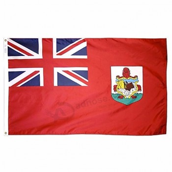 Bandera de alta calidad de la bandera nacional del país de las bermudas de 3 * 5 pies con dos ojales