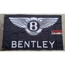 factory direct wholesale high qualtiy bentley flag banner 3x5 ft motor racing wall garage black