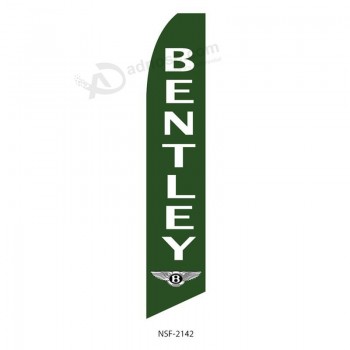 оптовый изготовленный на заказ высокомарочный флаг пера автосалона bentley (зеленый цвет)