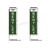 Bentley Automotive Swooper Boomer rechteckige Flagge, Kit mit 15 'Pol und Erdspieß, 3'wx 12'h Flagge, Vollfarbe, 2 Kits