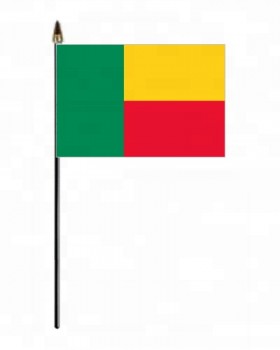 Benin bandiera nazionale mano bandiera benin country stick
