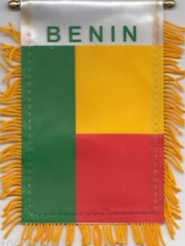Rückspiegel Auto LKW Benin Wimpel Flagge