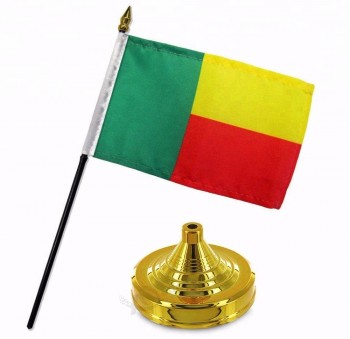Impressão profissional pequeno metal benin bandeira nacional de turismo