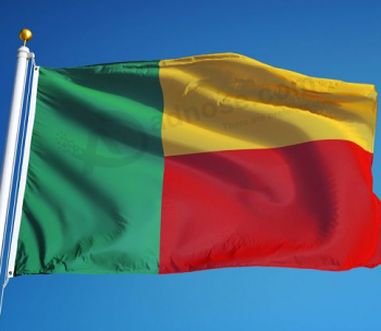 Bandera nacional de tela de benin de poliéster de país bandera de benin