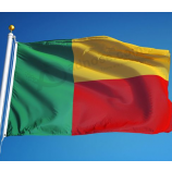Bandera nacional de tela de benin de poliéster de país bandera de benin