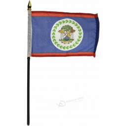 bandiera cusotm all'ingrosso di alta qualità del Belize, 4 da 6 pollici