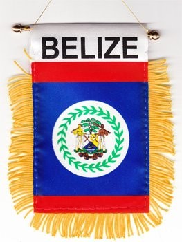 Großhandel benutzerdefinierte hochwertige Belize - Fenster hängen Flagge