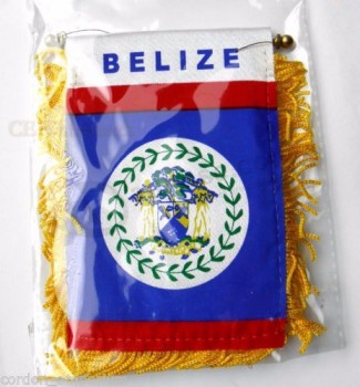 individuelles drucken belize Auto rückspiegel filz wimpel