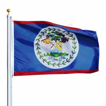 Custom Silk Screen Printed Digital Fabric Printed Different Size Different Types National Country Belize Flag