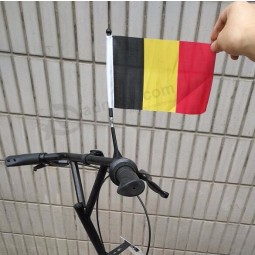 wholesale polyester belgium bicycle flag with clip