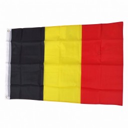 Banderas nacionales de Bélgica colgantes cosidas al aire libre
