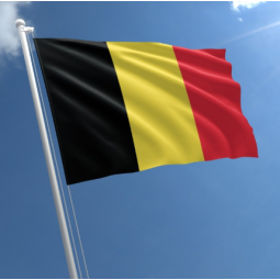 Impresión de fábrica 3 * 5 pies tamaño estándar bandera de país de Bélgica