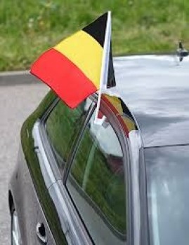 Impresión digital resistente a la decoloración bandera de la ventana del coche de Bélgica