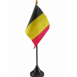 Super quality office meeting Belgium table flag