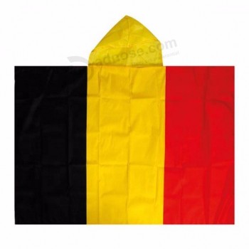 Silk Screen Printing Football Fan Belgium Body Flags Cape Flag