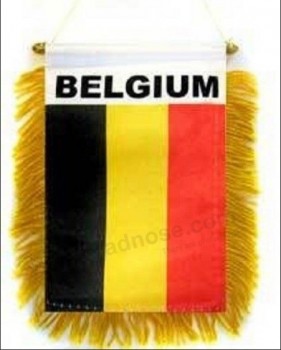 カスタム小型車ウィンドウバックミラーベルギー国旗