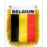 Custom small car window rearview mirror belgium flag