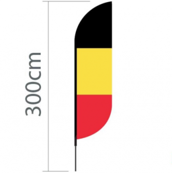 폴리 에스터 벨기에 깃털 플래그 벨기에 국가 swooper 플래그