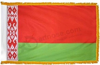 bandeira da bielorrússia com franja de ouro para cerimônias, desfiles e exibição interna (3'x5 ')