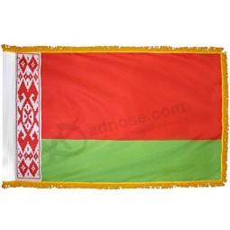 belarus flag with gold fringe for ceremonies, parades, and indoor display (3'x5')